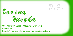 dorina huszka business card